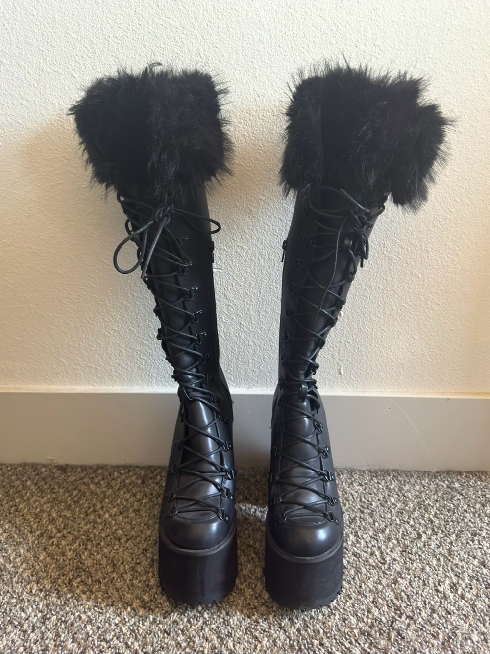 Widow Dolls Kill God Forsaken Knee High Boots